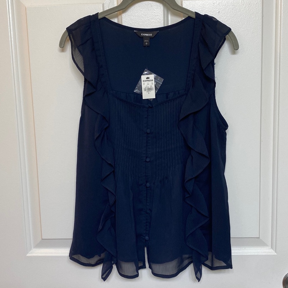 NWT Express Navy Blue Top